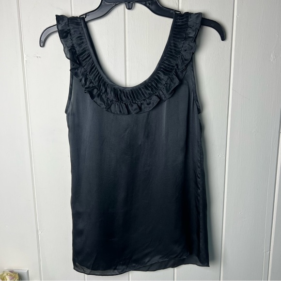 🌺 J. Crew Silk Ruffle Collar Sleeveless Top 🌺 - Picture 5 of 8